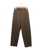 AURALEEオーラリー）の古着「LIGHT WOOL MAX GABARDINE SLACKS」｜ブラウン