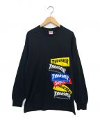 SUPREME×THRASHERシュプリーム×スラッシャー）の古着「Multi logo L/S Tee」｜ブラック