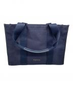 TOCCAトッカ）の古着「TOCCA TRIM RIBBON A4TOTE トートバッグ」｜ネイビー