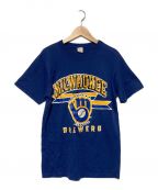 Championチャンピオン）の古着「MILWAUKEE プリントTシャツ」｜ブルー