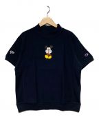 Champion REVERSE WEAVE×BEAMS GOLF×DISNEYチャンピオン リバース ウィーブ×ビームスゴルフ×ディズニー）の古着「モックネックミッキープリントTシャツ」｜ダークネイビー