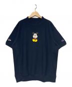 Champion REVERSE WEAVE×BEAMS GOLF×DISNEYチャンピオン リバース ウィーブ×ビームスゴルフ×ディズニー）の古着「モックネックミッキープリントTシャツ」｜ネイビー