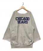 Champion REVERSE WEAVEチャンピオン リバース ウィーブ）の古着「90s CHICAGO BEARS ダメージ加工クルーネックスウェット」｜グレー