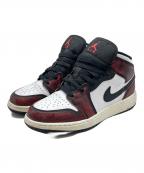 NIKEナイキ）の古着「GS Air Jordan 1 Mid」｜ホワイト×レッド