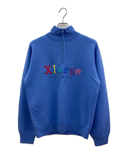 X-LARGE（エクストララージ）X-LARGE (エクストララージ) ハーフジップニット ブルー サイズ:Mの古着・服飾アイテム