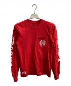 CHROME HEARTSクロムハーツ）の古着「Red Back Scroll Logo LS Tee」｜レッド