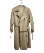 BLURHMSブラームス）の古着「Gabardine Double Belt Trench Coat」｜ベージュ