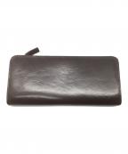 PORTER×MARGARET HOWELLポーター×マーガレットハウエル）の古着「MARGARET HOWELL x PORTER OIL LEATHER LONG WALLET」｜ブラウン