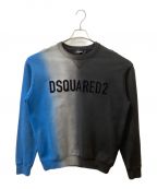 DSQUARED2ディースクエアード）の古着「GRADIENT LOGO SWEATSHIRT」｜ブラック×ブルー