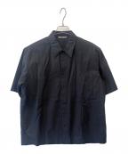 AURALEEオーラリー）の古着「WASHED FINX RIPSTOP CHAMBRAY HALF SLEEVED SHIRTS」｜ブラック