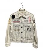 TYPE BLUE AVIREXタイプブルーアヴィレックス）の古着「B-2 IMPACT DENIM JACKET」｜ホワイト