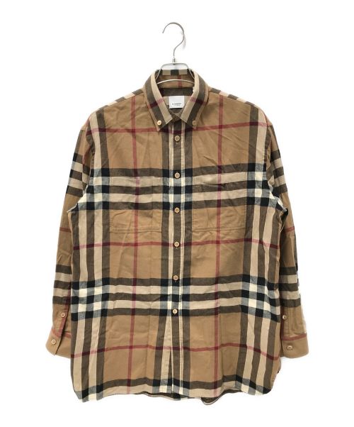 BURBERRY（バーバリー）BURBERRY (バーバリー) ネルシャツ/ノバチェック/長袖シャツ/ボタンダウンシャツ ベージュ サイズ:Sの古着・服飾アイテム