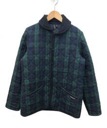 LAVENHAM（ラベンハム）の古着「中綿キルティングジャケット」｜グリーン×ネイビー