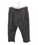 NEATニート）の古着「2タック ストライプ ワイドパンツ／TWO TUCK STRIPE WIDE PANTS」｜パープル