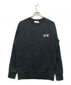 maison kitsuneメゾンキツネ）の古着「DOUBLE FOX HEAD PATCH SWEATSHIRT」｜ネイビー