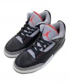 NIKEナイキ）の古着「Air Jordan 3 Retro OG Black Cement (2018)()」｜ブラック×グレー