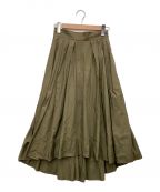 MADISON BLUEマディソンブルー）の古着「タックボリュームスカート TUCK VOLUME SKIRT」｜グリーン