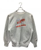 Champion REVERSE WEAVE×stussyチャンピオン リバース ウィーブ×ステューシー）の古着「90sプリントスウェット」｜ライトグレー