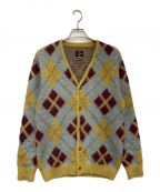 Needlesニードルズ）の古着「MOHAIR CARDIGAN ARGYLE（モヘア カーディガン アーガイル）」｜イエロー