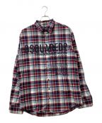 DSQUARED2ディースクエアード）の古着「チェックシャツ」｜レッド×ブルー