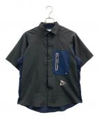 maison kitsune×and wanderメゾンキツネ×アンドワンダー）の古着「HIKING SHIRT」｜ブラック×ネイビー