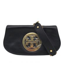 TORY BURCH（トリーバーチ）の古着「チェーンショルダーバッグ」｜ブラック×ゴールド