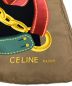 中古・古着 CELINE (セリーヌ) シルクスカーフ ブラック×ブラウン：3980円