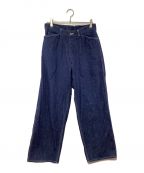 A.PRESSEアプレッセ）の古着「Military Denim Trousers」｜インディゴ