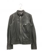 G-STAR RAWジースターロゥ）の古着「REVEND 3D SLIM LEATHER JKT」｜ブラック