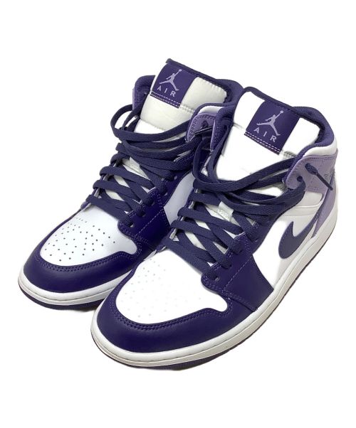 NIKE（ナイキ）NIKE (ナイキ) スニーカー　NIKE　Nike Air Jordan 1 Mid　DQ8426-515 ホワイト×パープル サイズ:28の古着・服飾アイテム