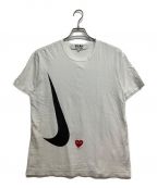 PLAY COMME des GARCONS×NIKEプレイ コムデギャルソン×ナイキ）の古着「半袖Tシャツ」｜ホワイト