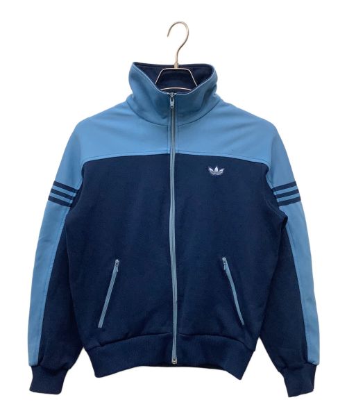 adidas（アディダス）adidas (アディダス) トラックジャケット スカイブルー×ネイビー サイズ:3の古着・服飾アイテム