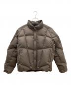 Diaspora Skateboardsディアスポラスケートボードズ）の古着「Warped Grid Down Jacket」｜ブラウン