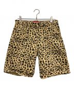 SUPREMEシュプリーム）の古着「Washed Denim Shorts Cheetah」｜ベージュ×ブラック