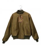 BUZZ RICKSON'Sバズリクソンズ）の古着「JACKET, DECK, ZIP “ALPACA & WOOL PILE LINING NAVY DEPARTMENT”」｜オリーブ×ベージュ