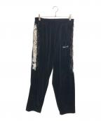 doubletダブレット）の古着「LINED CHAOS EMBROIDERY TRACK PANTS」｜ブラック