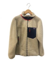 Patagonia（パタゴニア）の古着「キッズ・レトロX・ジャケット」｜ベージュ×ネイビー×レッド