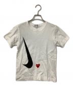 PLAY COMME des GARCONS×NIKEプレイ コムデギャルソン×ナイキ）の古着「プリントTシャツ」｜ホワイト