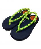 文太郎ブンタロウ）の古着「Waraji Sandals Kiwi」｜ブラック