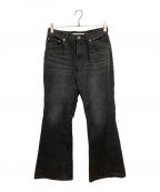 JOHN LAWRENCE SULLIVANジョン ローレンス サリバン）の古着「Flared denim pants」｜ブラック