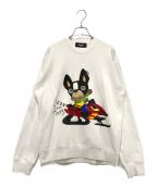 DSQUARED2ディースクエアード）の古着「ICON CREWNECK SWEATER」｜ホワイト