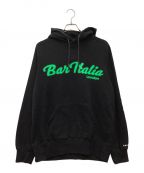 sacaiサカイ）の古着「Bar Italia Hoodie プルオーバーパーカー」｜ブラック