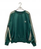 Needlesニードルズ）の古着「TRACK CREW NECK SHIRT - POLY SMOOTH (トラッククルーネック - ポリスムース)」｜グリーン