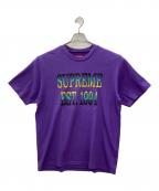 SUPREMEシュプリーム）の古着「Cotton Mesh Gradient Logo S/S Top」｜パープル