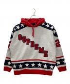 SUPREMEシュプリーム）の古着「Supreme　hockey hooded sweatshirt」｜グレー