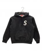 SUPREMEシュプリーム）の古着「Supreme　S Logo Split Hooded Sweatshirt」｜ブラック×ホワイト