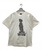 stussyステューシー）の古着「シャドーマンプリントTシャツ」｜ホワイト