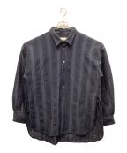 Toironierトワロニエ）の古着「Stripe Lace Regular Fit Shirt」｜ネイビー