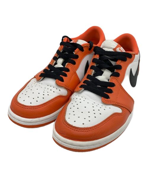 NIKE（ナイキ）NIKE (ナイキ) AIR JORDAN1 Low OG オレンジ×ホワイト サイズ:27cmの古着・服飾アイテム