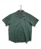 SUPREMEシュプリーム）の古着「Studded Patch S/S Work Shirt」｜グリーン